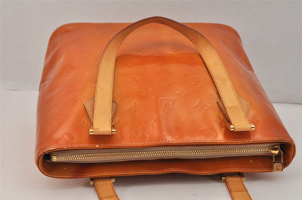 Authentic Louis Vuitton Vernis Houston Shoulder Hand Bag Orange M91004 LV 3430K