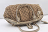 Authentic GUCCI Sukey 2Way Tote Bag GG Canvas Leather 223974 Brown 3431J