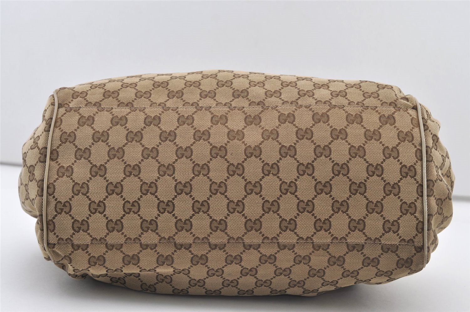 Authentic GUCCI Sukey 2Way Tote Bag GG Canvas Leather 223974 Brown 3431J