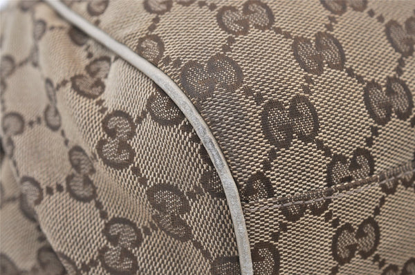 Authentic GUCCI Sukey 2Way Tote Bag GG Canvas Leather 223974 Brown 3431J