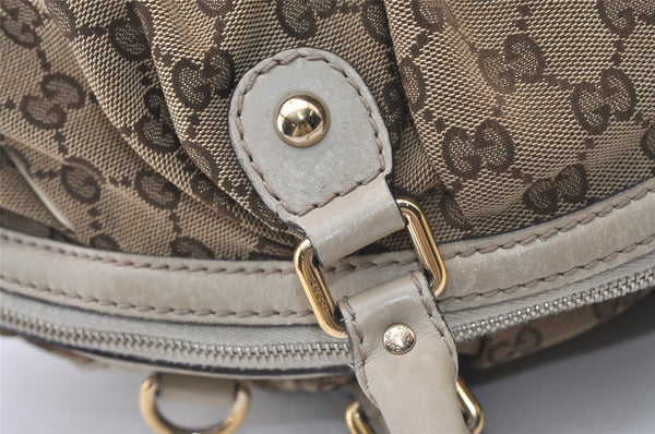 Authentic GUCCI Sukey 2Way Tote Bag GG Canvas Leather 223974 Brown 3431J