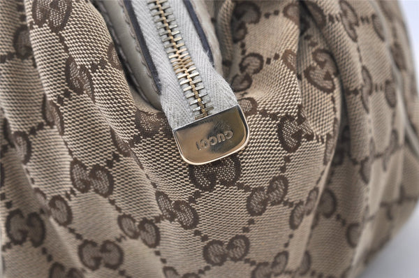 Authentic GUCCI Sukey 2Way Tote Bag GG Canvas Leather 223974 Brown 3431J