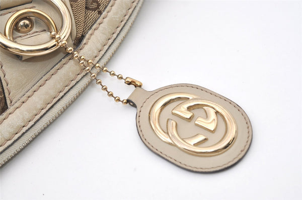 Authentic GUCCI Sukey 2Way Tote Bag GG Canvas Leather 223974 Brown 3431J