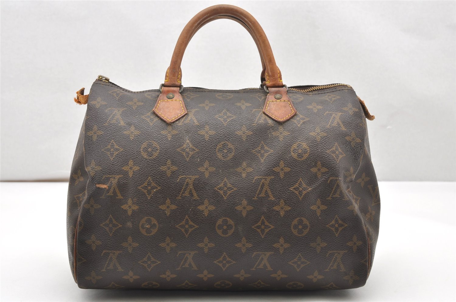 Authentic Louis Vuitton Monogram Speedy 30 Hand Boston Bag M41526 LV Junk 3431K