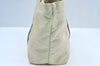 Authentic PRADA Vintage Nylon Tessuto Leather Tote Hand Bag Light Beige 3432I