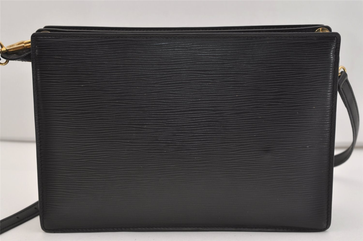 Authentic Louis Vuitton Epi Enghien 2Way Shoulder Clutch Bag M52112 Black 3432J