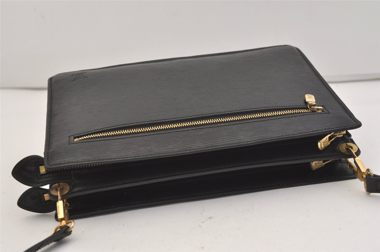 Authentic Louis Vuitton Epi Enghien 2Way Shoulder Clutch Bag M52112 Black 3432J