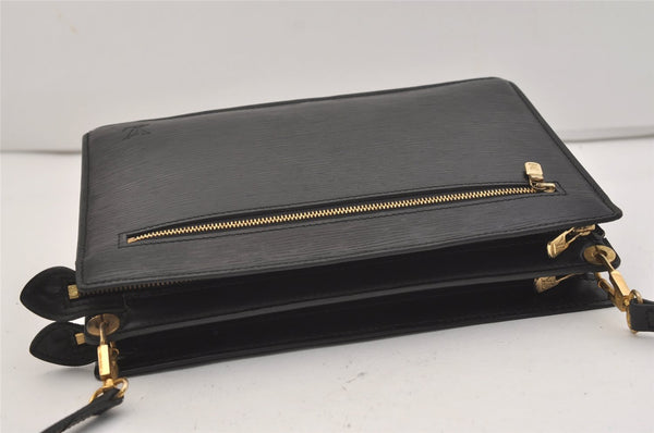 Authentic Louis Vuitton Epi Enghien 2Way Shoulder Clutch Bag M52112 Black 3432J