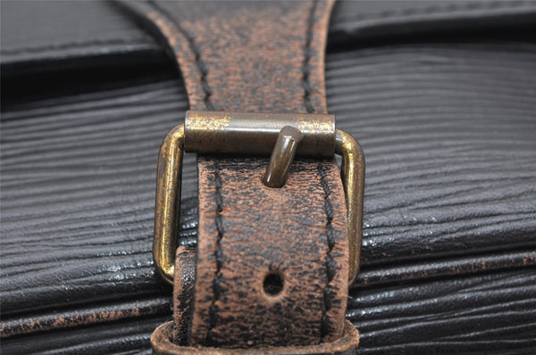 Authentic Louis Vuitton Epi Cartouchiere MM Shoulder Bag Black M52242 LV 3432K