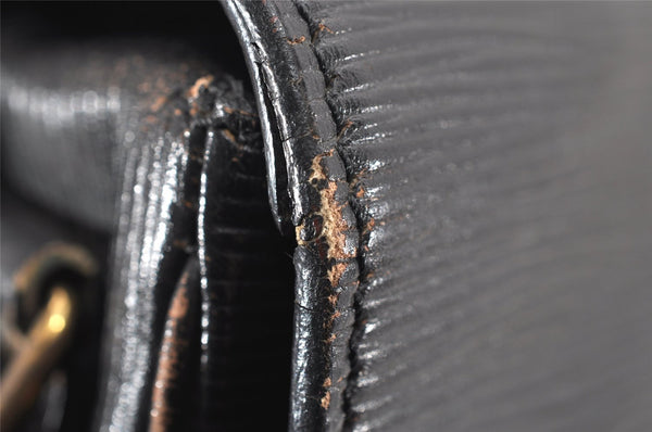 Authentic Louis Vuitton Epi Cartouchiere MM Shoulder Bag Black M52242 LV 3432K