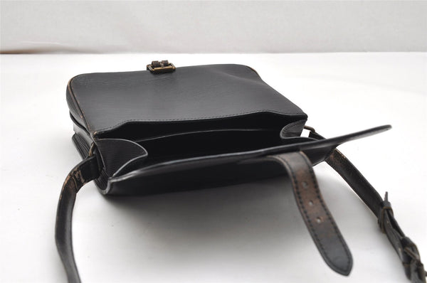 Authentic Louis Vuitton Epi Cartouchiere MM Shoulder Bag Black M52242 LV 3432K