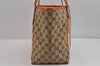 Authentic GUCCI Jolie Sherry Line Tote Bag GG Canvas Enamel 211971 Brown 3433J