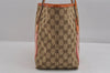 Authentic GUCCI Jolie Sherry Line Tote Bag GG Canvas Enamel 211971 Brown 3433J