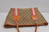 Authentic GUCCI Jolie Sherry Line Tote Bag GG Canvas Enamel 211971 Brown 3433J