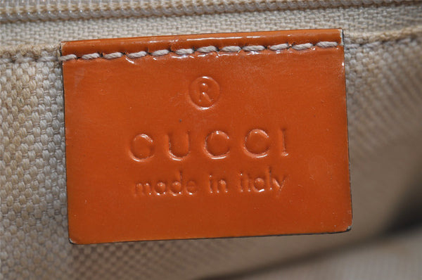 Authentic GUCCI Jolie Sherry Line Tote Bag GG Canvas Enamel 211971 Brown 3433J