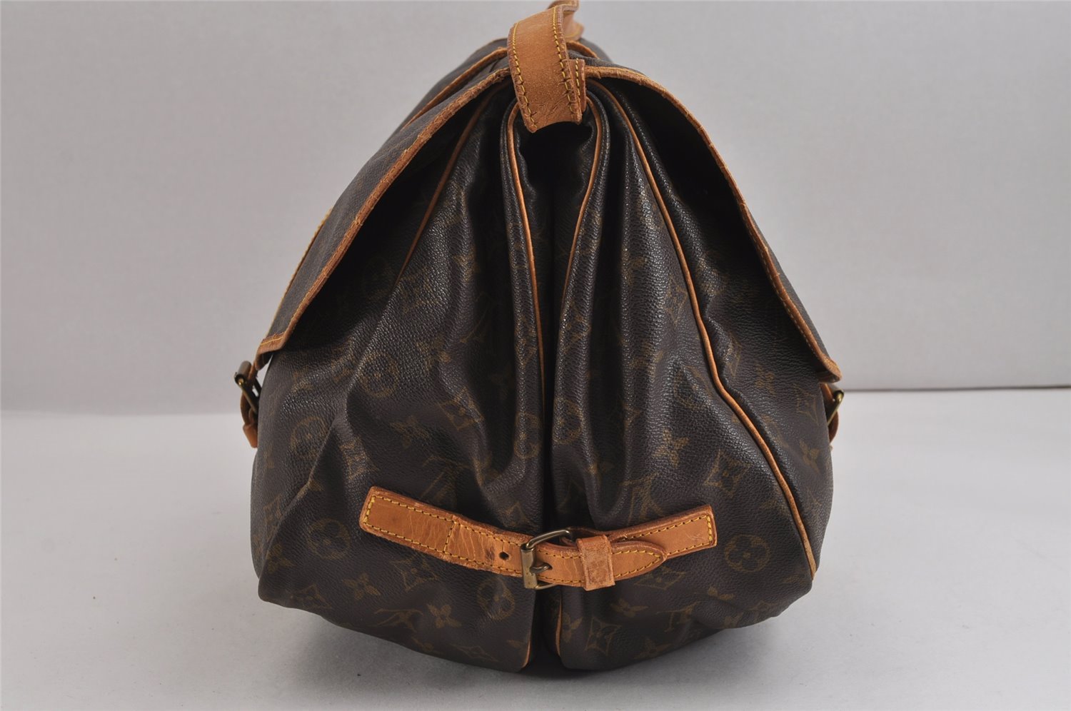 Authentic Louis Vuitton Monogram Saumur 35 Shoulder Cross Bag M42254 Junk 3434J