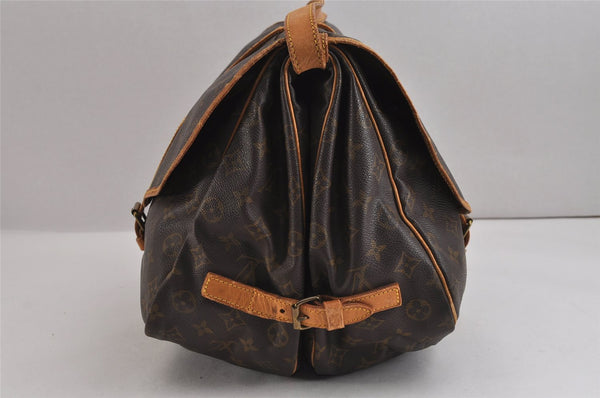 Authentic Louis Vuitton Monogram Saumur 35 Shoulder Cross Bag M42254 Junk 3434J
