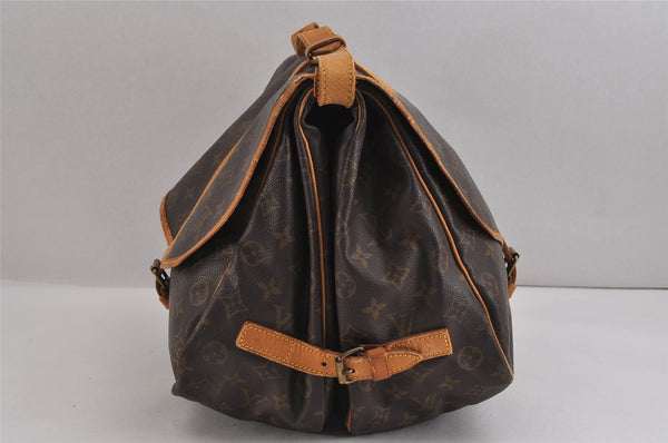 Authentic Louis Vuitton Monogram Saumur 35 Shoulder Cross Bag M42254 Junk 3434J