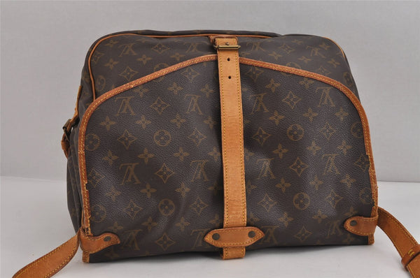 Authentic Louis Vuitton Monogram Saumur 35 Shoulder Cross Bag M42254 Junk 3434J