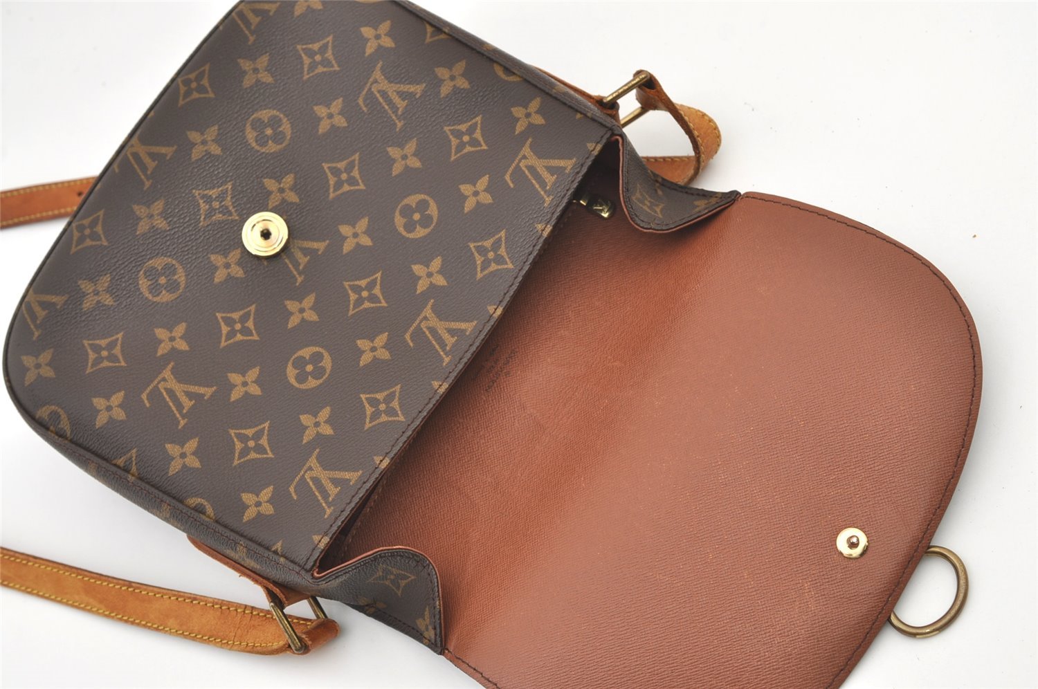 Authentic Louis Vuitton Monogram Saint Cloud GM M51242 Shoulder Cross Bag 3435J