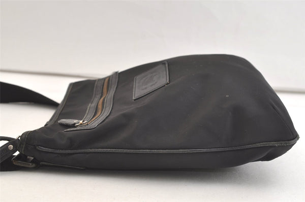 Authentic BURBERRY Vintage Nylon Leather Shoulder Cross Body Bag Black 3435K