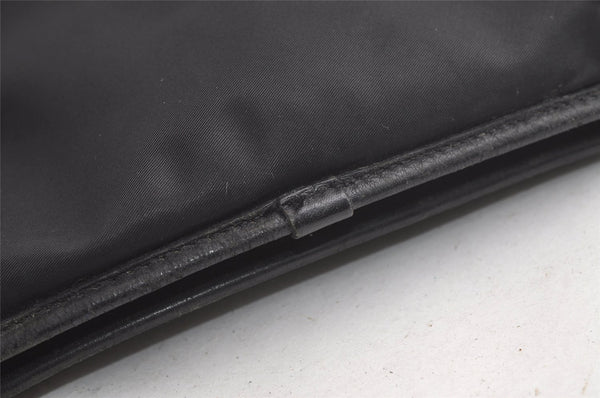 Authentic BURBERRY Vintage Nylon Leather Shoulder Cross Body Bag Black 3435K