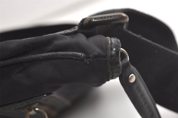 Authentic BURBERRY Vintage Nylon Leather Shoulder Cross Body Bag Black 3435K