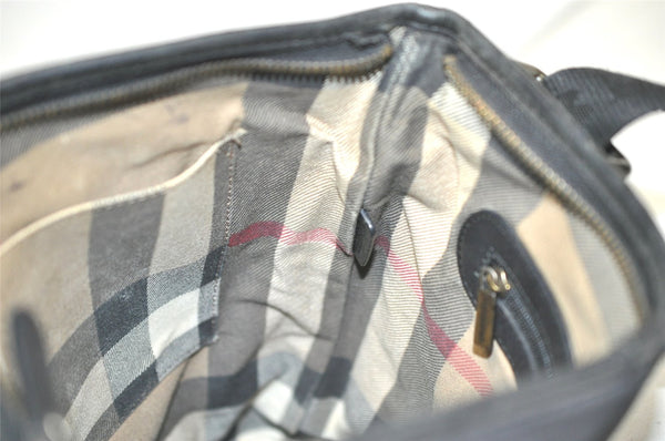 Authentic BURBERRY Vintage Nylon Leather Shoulder Cross Body Bag Black 3435K