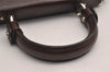 Authentic Salvatore Ferragamo Gancini Leather 2Way Shoulder Hand Bag Brown 3436J