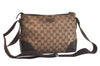 Authentic GUCCI Shoulder Cross Body Bag GG Canvas Leather 114273 Brown 3436K