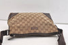 Authentic GUCCI Shoulder Cross Body Bag GG Canvas Leather 114273 Brown 3436K
