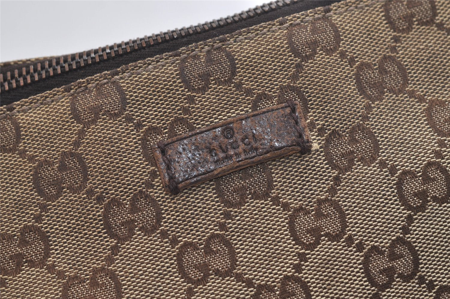 Authentic GUCCI Shoulder Cross Body Bag GG Canvas Leather 114273 Brown 3436K