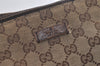 Authentic GUCCI Shoulder Cross Body Bag GG Canvas Leather 114273 Brown 3436K
