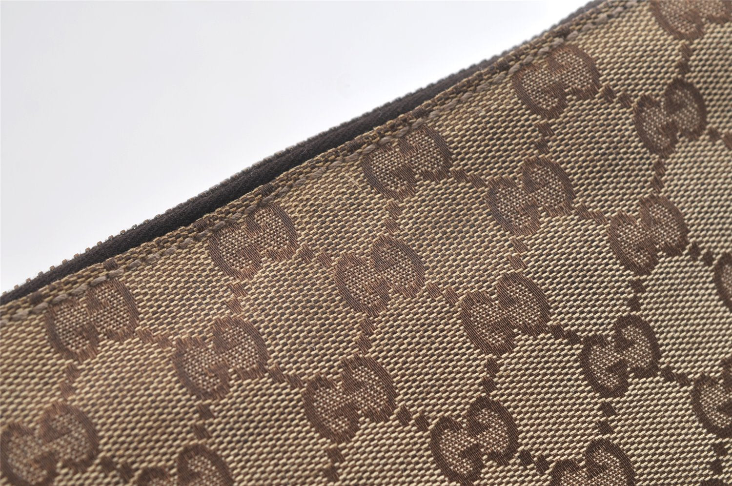 Authentic GUCCI Shoulder Cross Body Bag GG Canvas Leather 114273 Brown 3436K