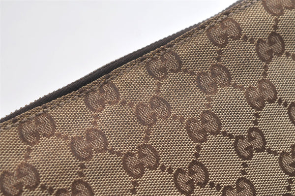 Authentic GUCCI Shoulder Cross Body Bag GG Canvas Leather 114273 Brown 3436K