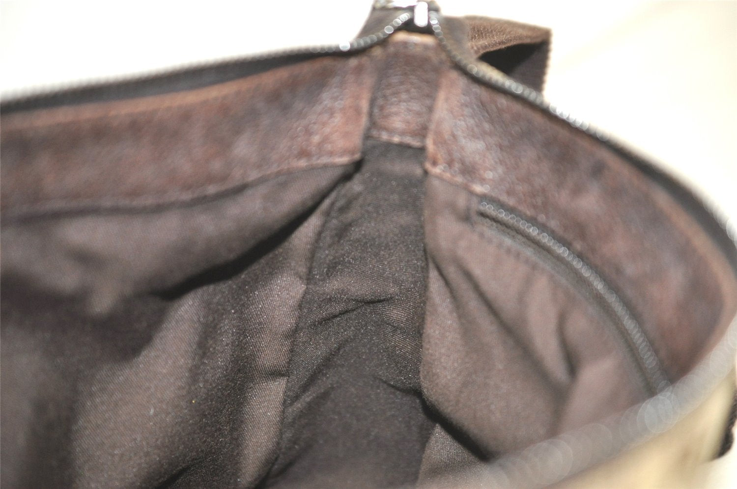 Authentic GUCCI Shoulder Cross Body Bag GG Canvas Leather 114273 Brown 3436K