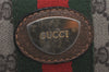 Authentic GUCCI Web Sherry Line Shoulder Bag GG PVC Leather Brown Junk 3437K