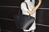 Auth Louis Vuitton Epi Saint Jacques Shopping Shoulder Bag Black M52262 LV 3438J