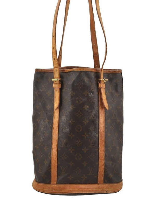 Authentic Louis Vuitton Monogram Bucket GM Shoulder Bag M42236 LV Junk 3439J