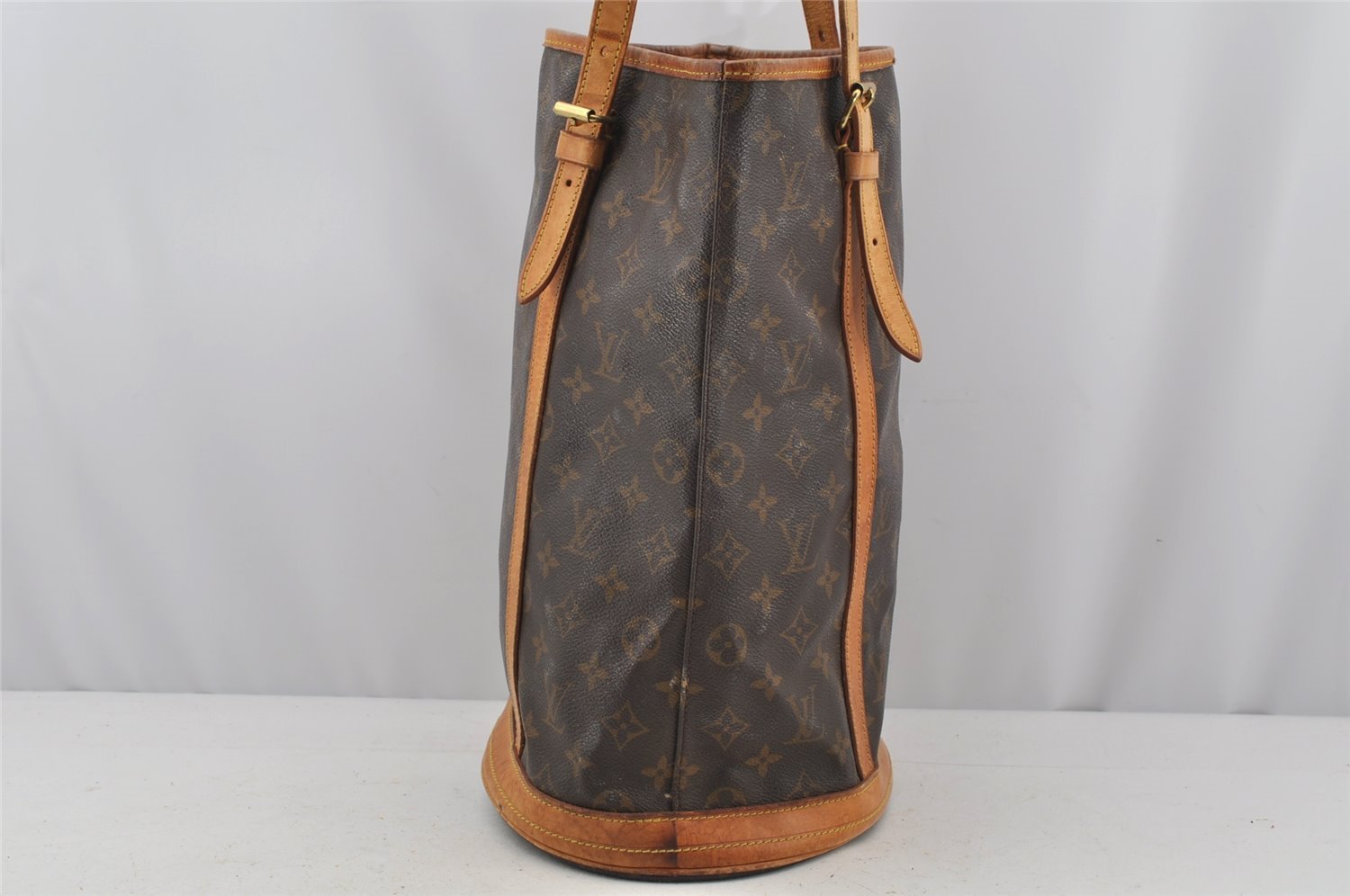 Authentic Louis Vuitton Monogram Bucket GM Shoulder Bag M42236 LV Junk 3439J