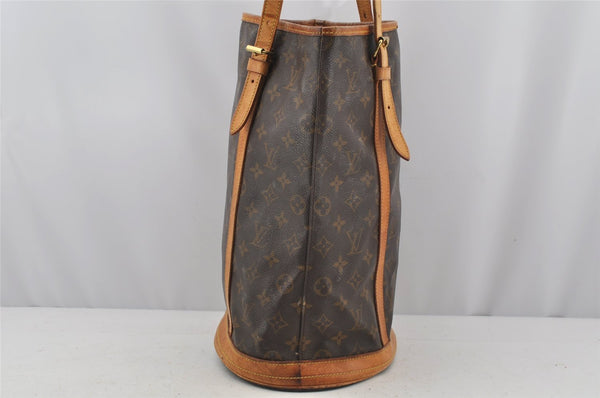 Authentic Louis Vuitton Monogram Bucket GM Shoulder Bag M42236 LV Junk 3439J