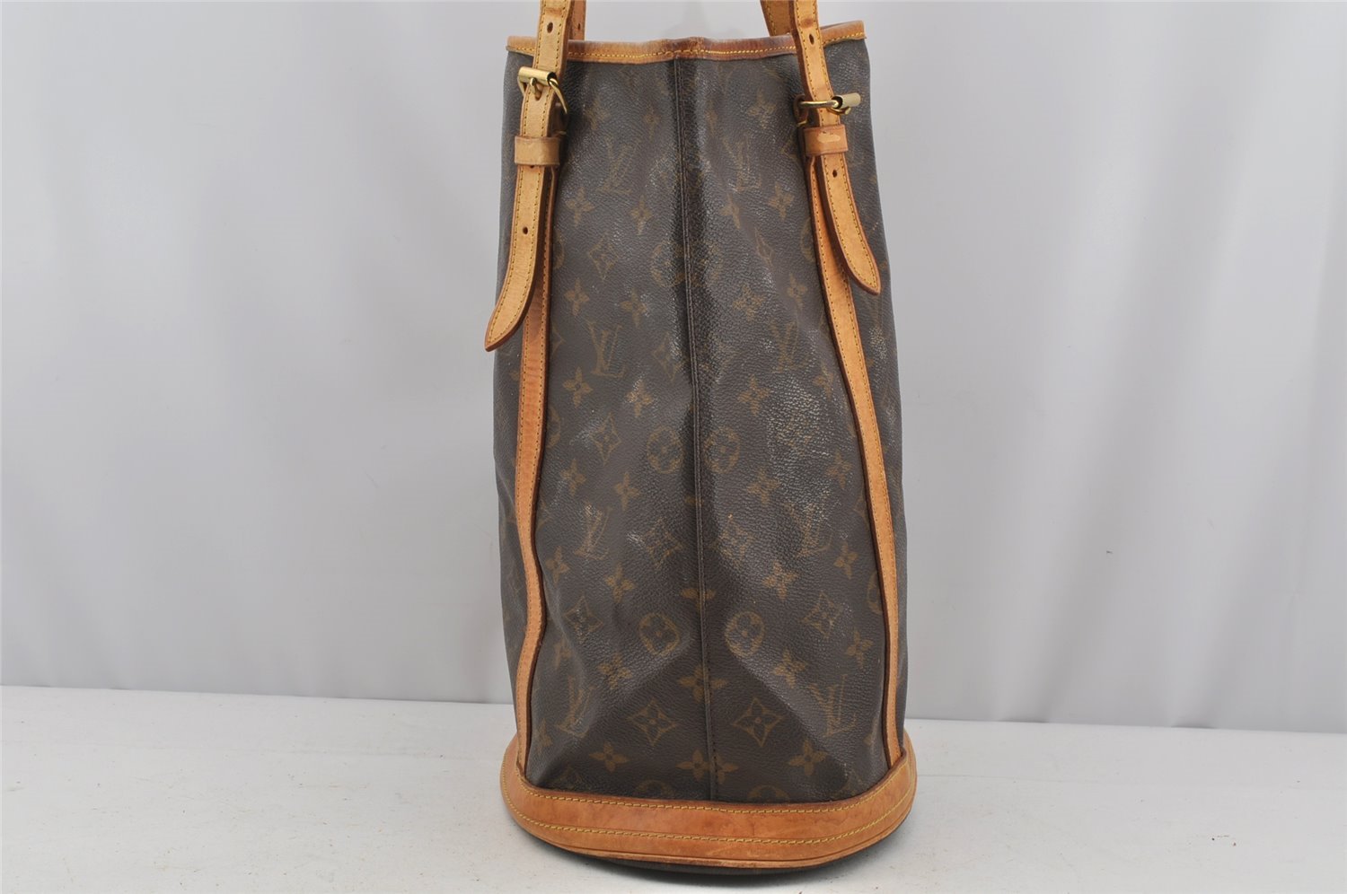 Authentic Louis Vuitton Monogram Bucket GM Shoulder Bag M42236 LV Junk 3439J