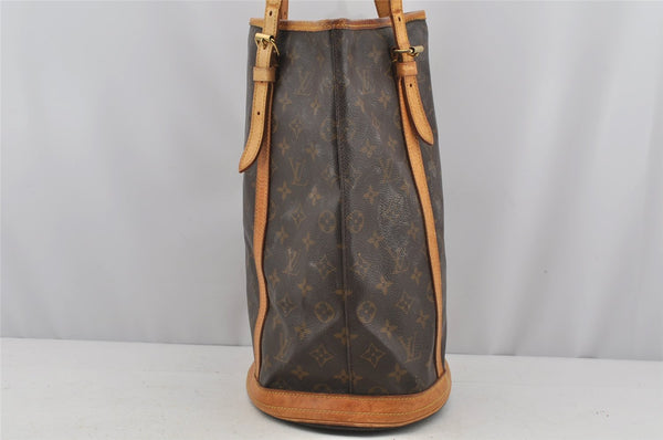 Authentic Louis Vuitton Monogram Bucket GM Shoulder Bag M42236 LV Junk 3439J