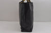 Authentic CHANEL Calf Skin CoCo Mark Chain Shoulder Tote Bag Black CC 3440J