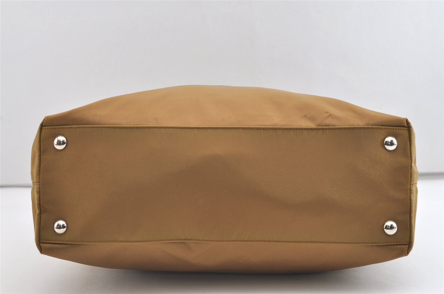 Authentic PRADA Vintage Nylon Tessuto Leather 2Way Shoulder Tote Bag Brown 3441J