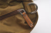 Authentic PRADA Vintage Nylon Tessuto Leather 2Way Shoulder Tote Bag Brown 3441J