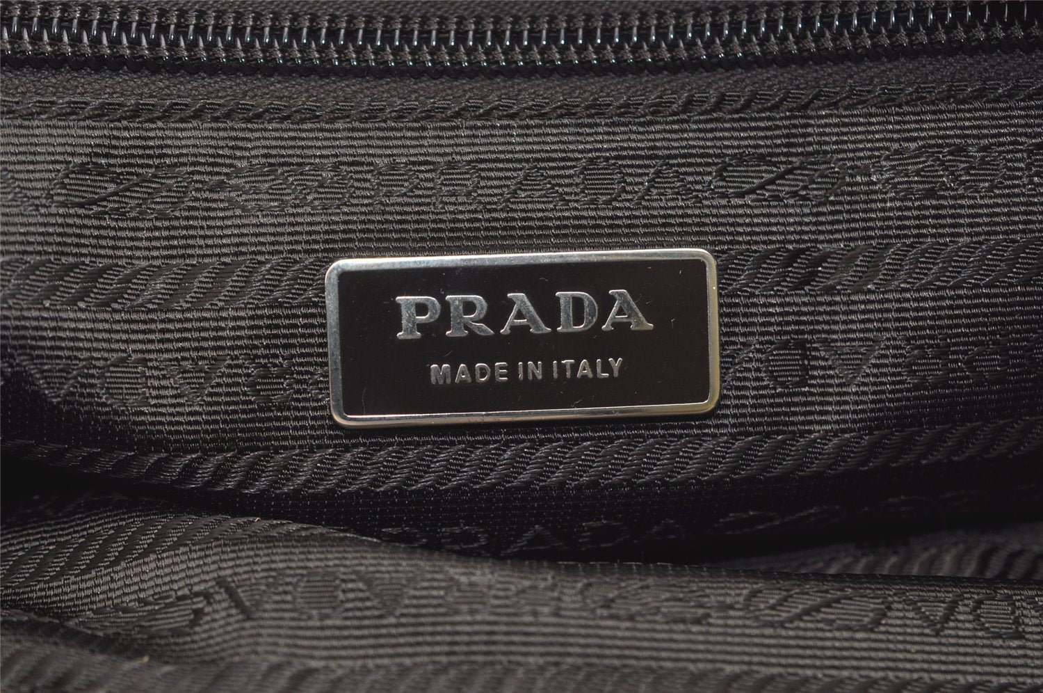 Authentic PRADA Vintage Nylon Tessuto Leather 2Way Shoulder Tote Bag Brown 3441J