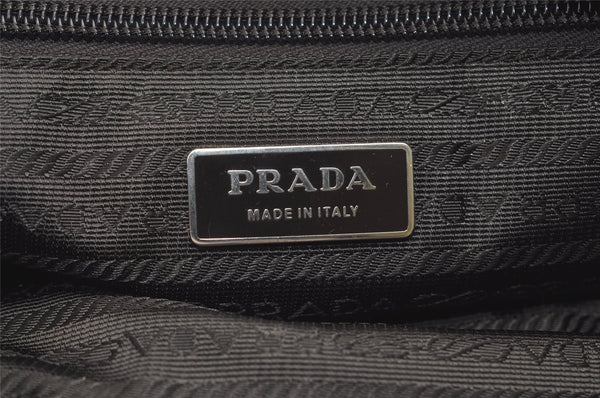 Authentic PRADA Vintage Nylon Tessuto Leather 2Way Shoulder Tote Bag Brown 3441J