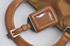 Authentic PRADA Vintage Nylon Tessuto Leather 2Way Shoulder Tote Bag Brown 3441J