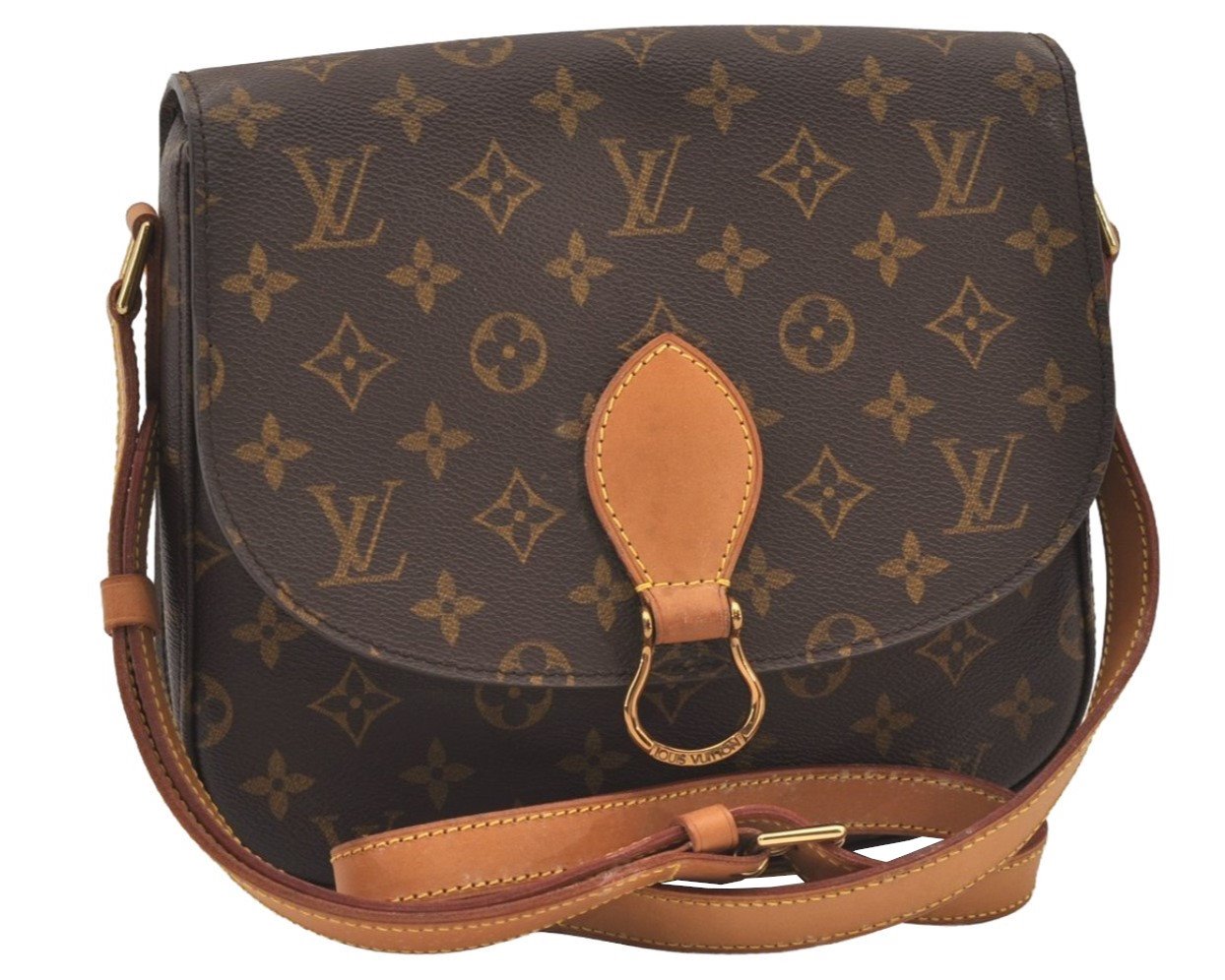 Authentic Louis Vuitton Monogram Saint Cloud GM M51242 Shoulder Cross Bag 3442J